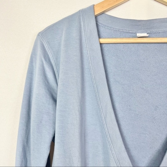 Old Navy Active Light Blue Surplice Wrap Knit Pullover S - Picture 3 of 4